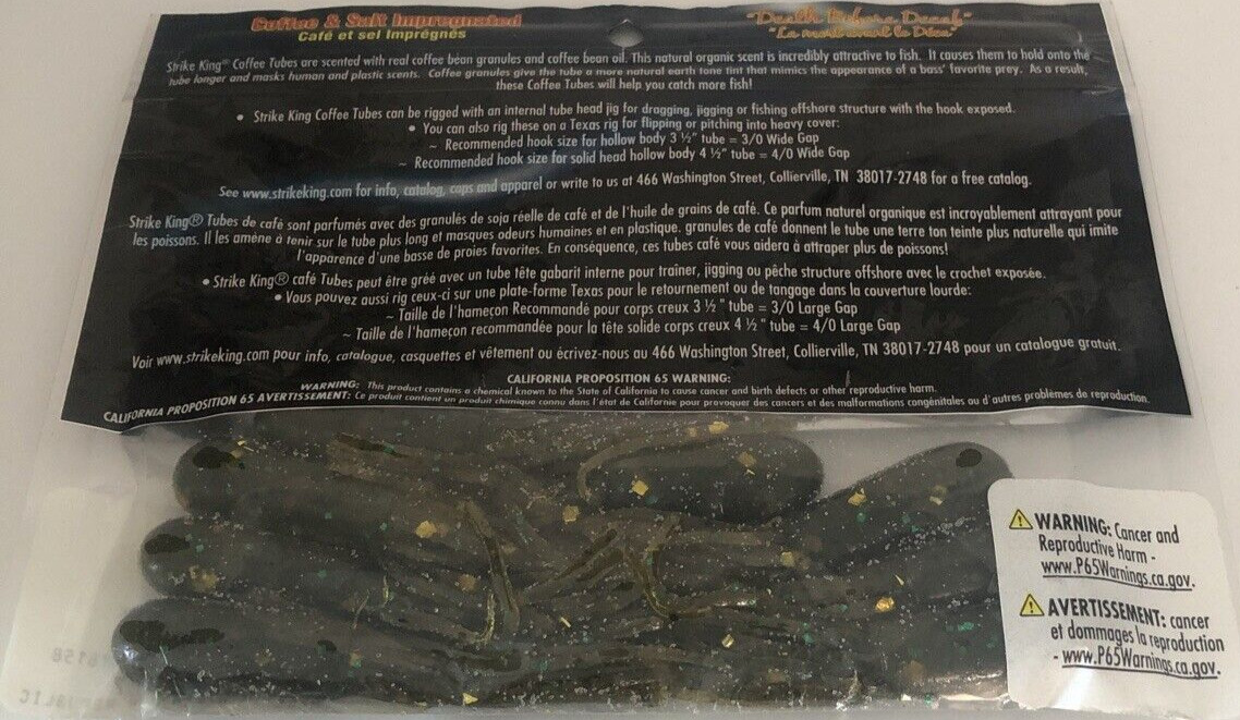 Strike King CT2.75-834 Coffee Flip N Tube FAT TUBEBait 2.75"-1ea 9pk-NEW-SHIP24H - Image 8