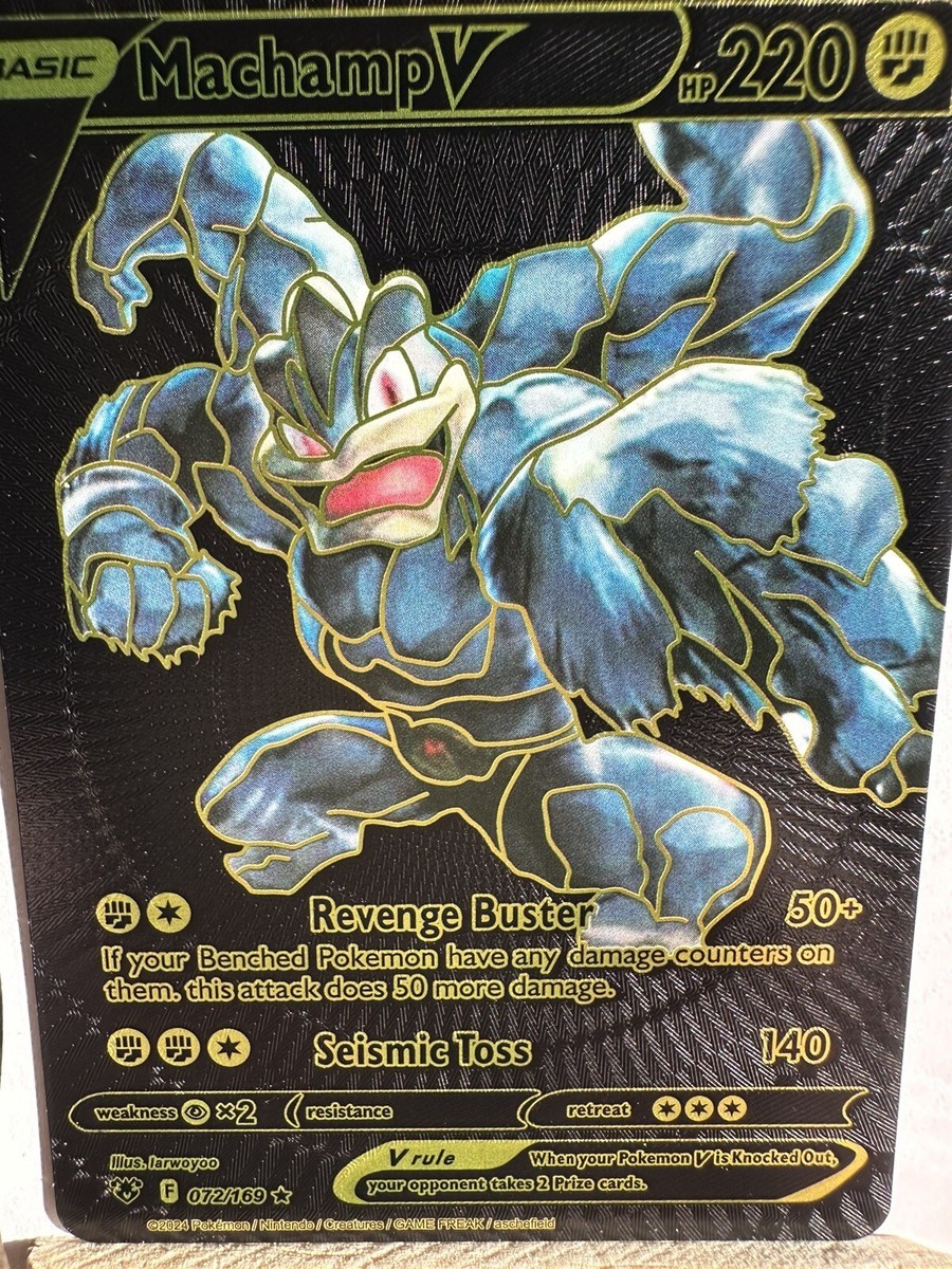 Machamp V Black Foil Fan Art 🖼️ Hp220 NM | eBay