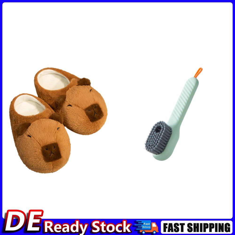 APL Ciabatte Donna Peluche Capybara Pantofole Antiscivolo Morbide Outdoor Inverno H