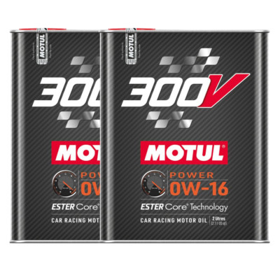 Motul 300V POWER 0W16 100% Synthetic Engine Oil 110855 2L 2 Pack