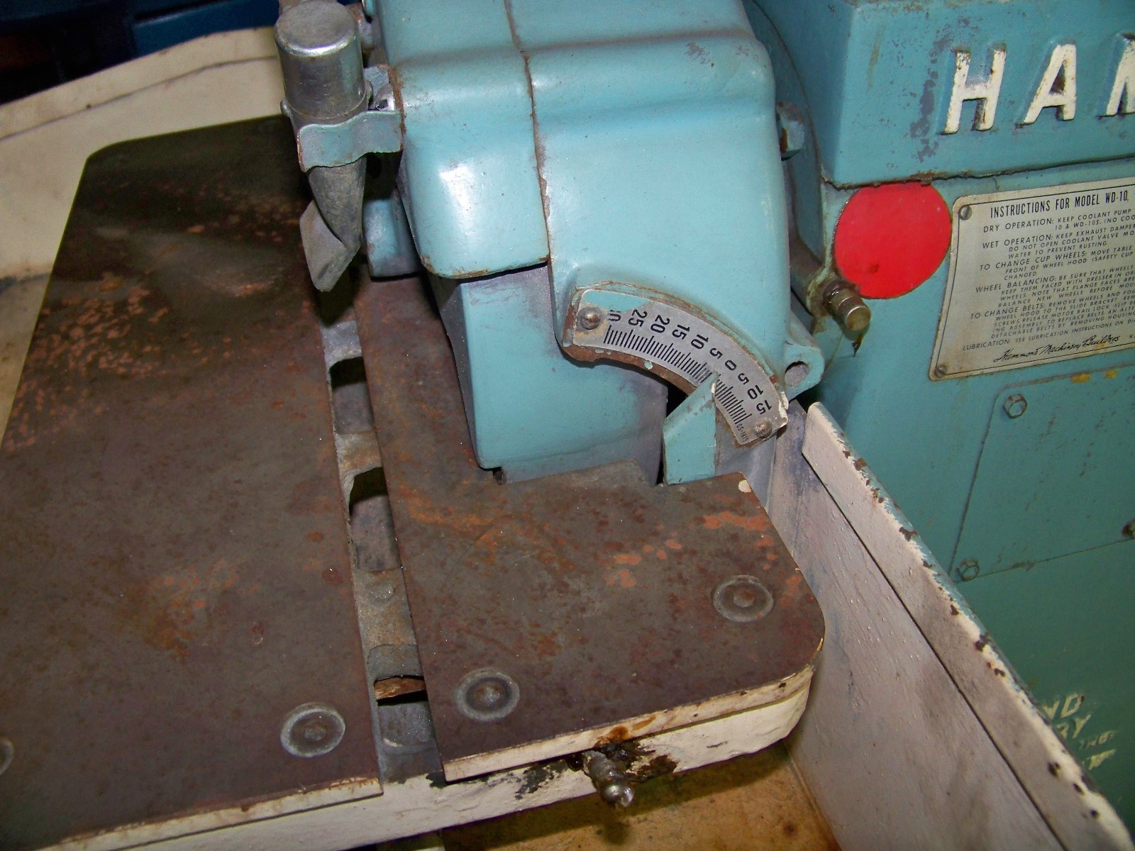 HAMMOND 10" CARBIDE TOOL GRINDER WD10C, 2 HP, 1900 RPM, 440 VOLTS, 60