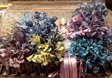 vintage millinery flowers silk 1 bouquet made in Czechoslovakia