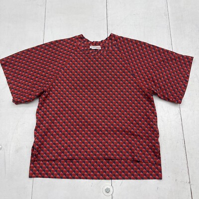 Rosetta Getty Red Triangle Printed Short Sleeve Women s Size Medium