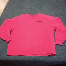 Hummer Sweater Adult Large Red Crew Neck V Stitch Fleece Pullover Sweatshirt