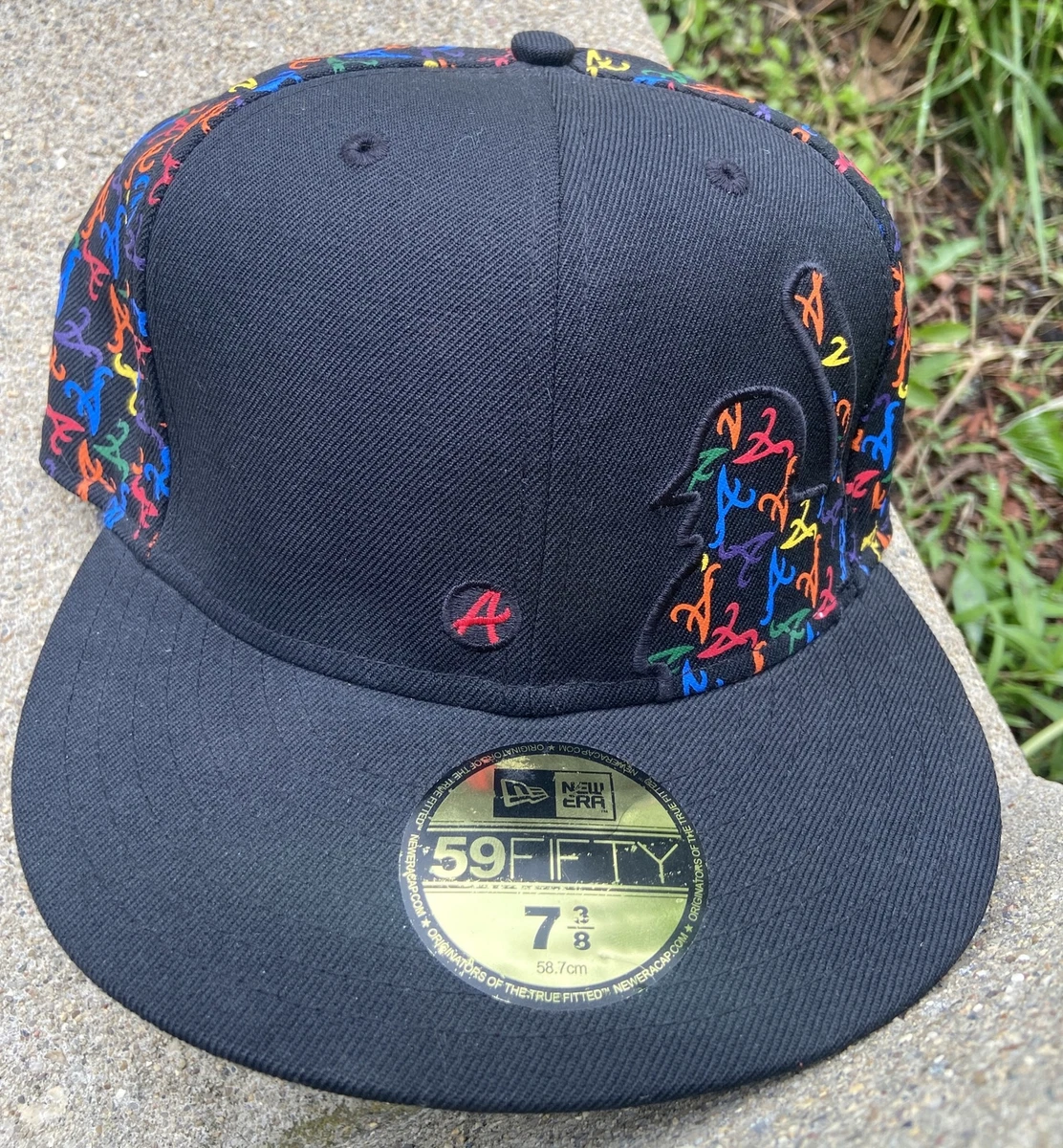 atlanta braves sky blue fitted hat