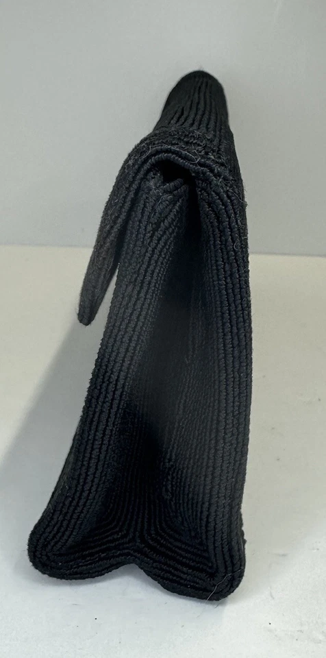 Bolsa carteira genuína Corde Clutch vintage década de 1940 1950 preta - Imagem 4 de 4