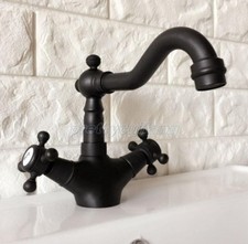 Black Oil Rubbed Brass Swivel Kitchen Sink Faucets Basin Faucet Mixer Tap Pnf348