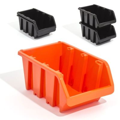 bins stackable plastic parts picking workshop garage sizes storage box