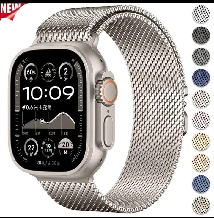 New Milanese Loop Watch Band Strap For Apple Watch Ultra 2 49mm 46mm 45mm-image