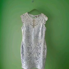 SALE New Lipsy LONDON Michelle Keegan Baby Blue Lace Glam Dress 18 (Suits 16 UK)