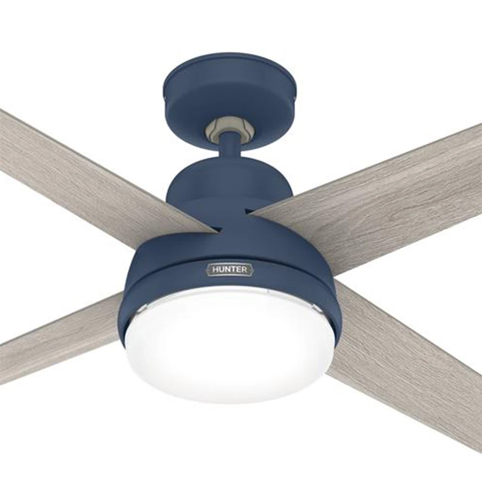 Hunter Fan 52 in Casual Indigo Blue Indoor Ceiling Fan with LED Light and Remote - Image 3 of 4