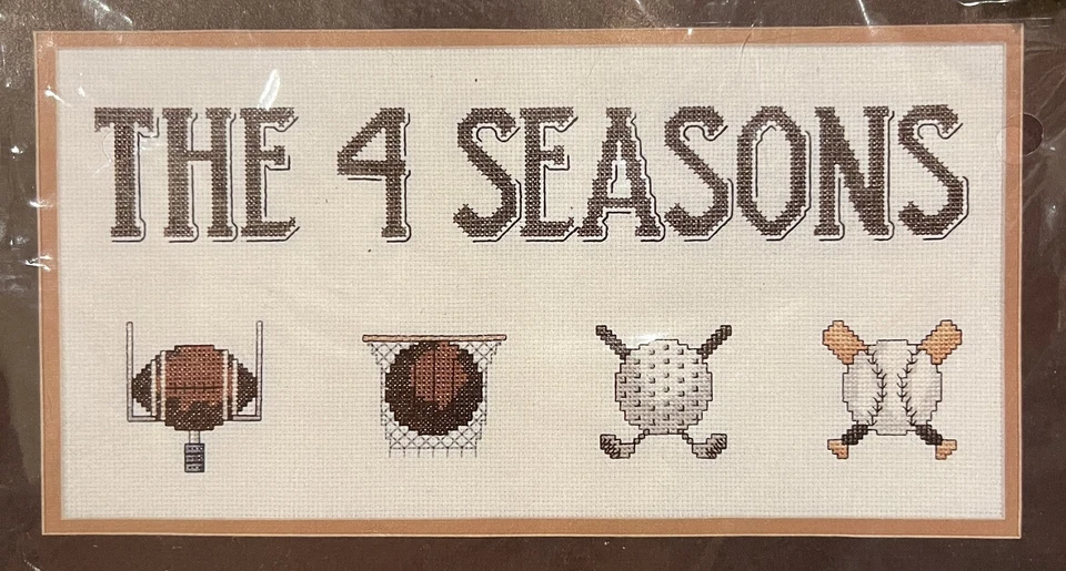 Kit de punto de cruz contado deportivo Janlynn “The 4 Seasons” 1988 de colección #11-51 nuevo de stock Foto 2 de 4