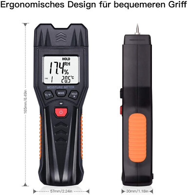 Tacklife Professionelle 3-in-1 Pin-Typ Digital Holz Wasserfeuchtigkeit Meter Tes