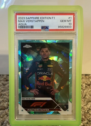 Max Verstappen 2023 Topps Chrome Sapphire F1  -  #1 Aqua /99