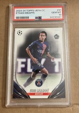 2023-24 Topps UEFA Club Competitions Ethan Mbappé Rookie Card #91 PSA 10 PSG. rookie card picture