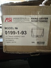 ASÍ High Speed Hand Dryer Stainless Satin.  model# 0199-1-93 (NEW)