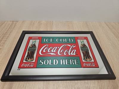 ''Coca Cola - Ice cold sold here'' Spiegel v. 1999 / 32cm x 22cm