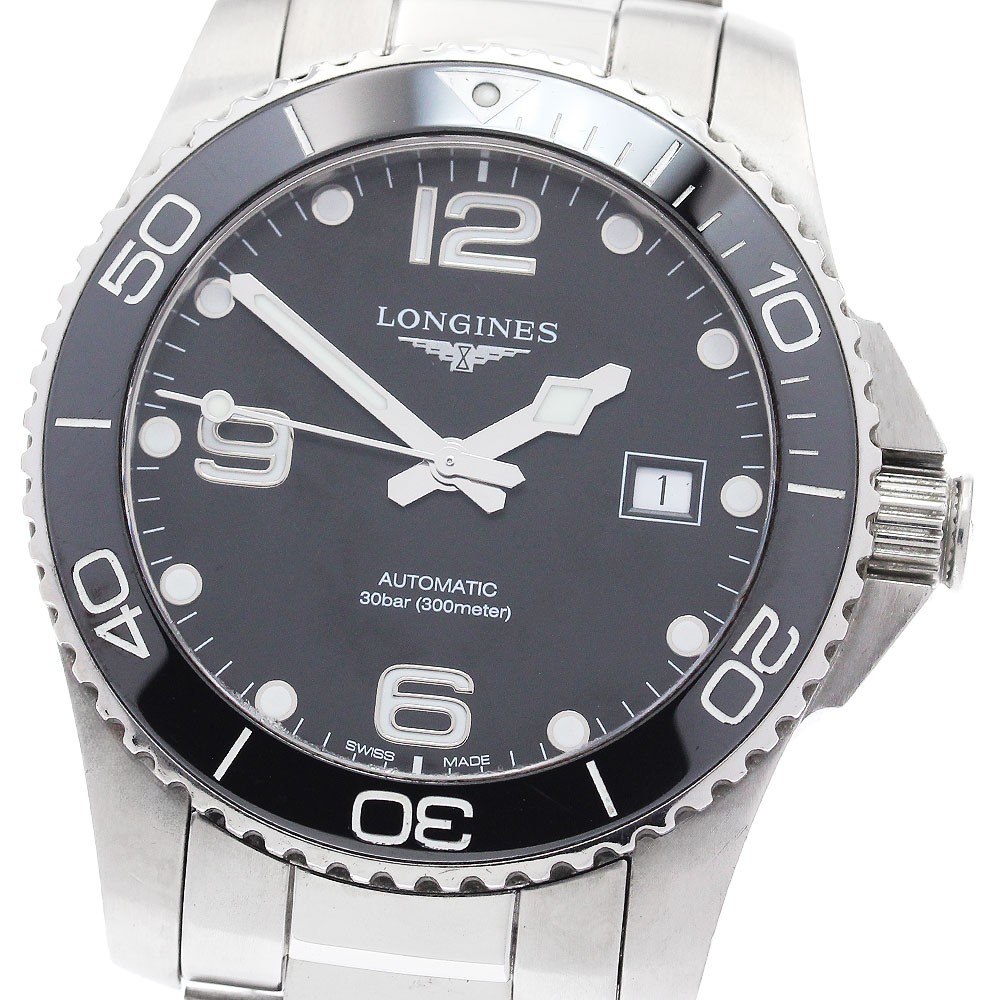 LONGINES Hydro Conquest L3.781.4 Date black Dial Automatic Men's Watch_962496