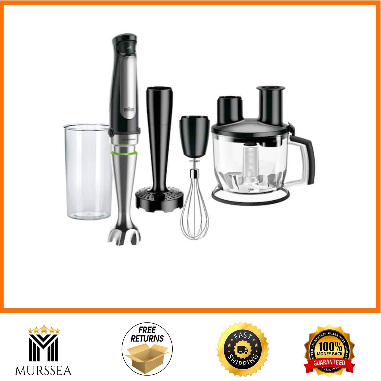 Smart Speed 500W Immersion Blender Whisk Masher Food Processor Attachment