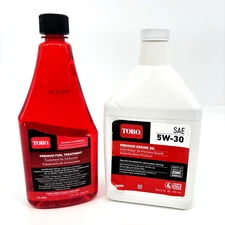 Toro 131-6572 Premium Fuel Treatment (12 fl oz) & 5W-30 Engine Oil (20 fl oz)