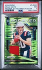 2024 Panini Prizm Drake Maye Premier Jerseys RC Neon Green Pulsar #PJDME