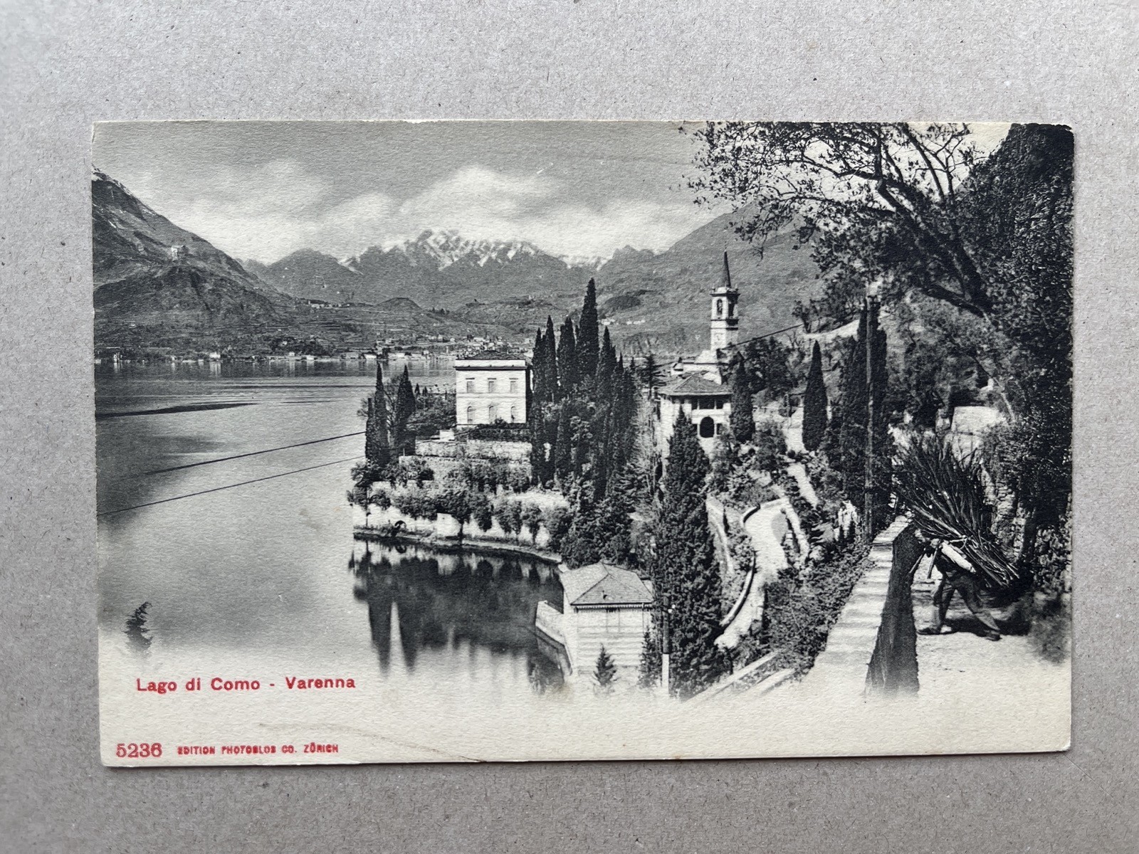 S) Cartolina formato piccolo Lecco Varenna B