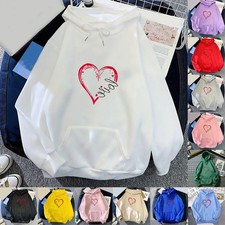 Ladies Printed Long Sleeve Hoodie Fashionable Sports Hiphop Retro Style