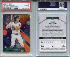 JACOB WILSON - 2025 FINEST - OIL Spill ROOKIE refractor - PSA 10 - Athletics