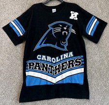 Vintage 90s Salem NFL Mens Large Carolina Panthers AOP Single Stitch T-shirt USA