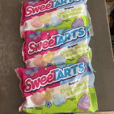 3x Sweetarts Chicks Ducks Bunnies Easter Sweet Sour Candy 12oz Bag Each (3 Pack)