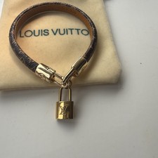 Louis Vuitton Golden Lock Charm Leather Brace...