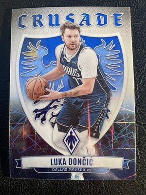 2023-24 Panini Phoenix Luka Doncic Crusade White Lazer SP 150/150 Bookend Mavs 
