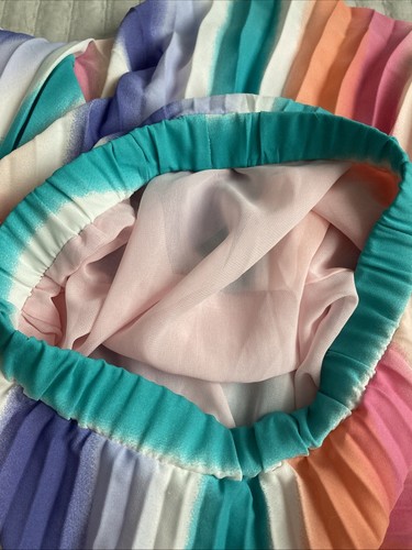 Art Class Youth Girls Size M 7/8 Skirt Colorful Long Pastel Pink Purple Pleated - Picture 17 of 22
