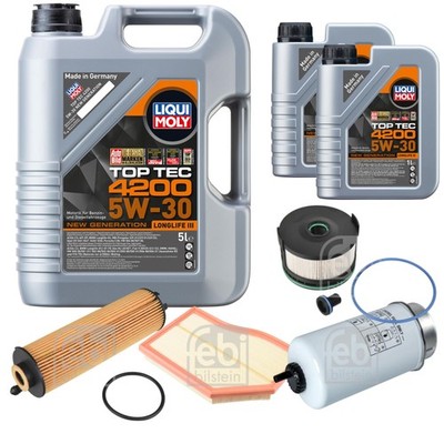 FEBI Inspektionspaket 7L Liqui Moly Top Tec 4200 5W-30 für Mercedes-Benz GLA