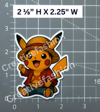 NEW Pokemon Pikachu Vinyl Sticker P106