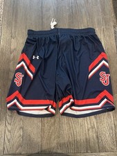 Mens Under Armour St John s Red Storm 7v7 Football Shorts Large Blue