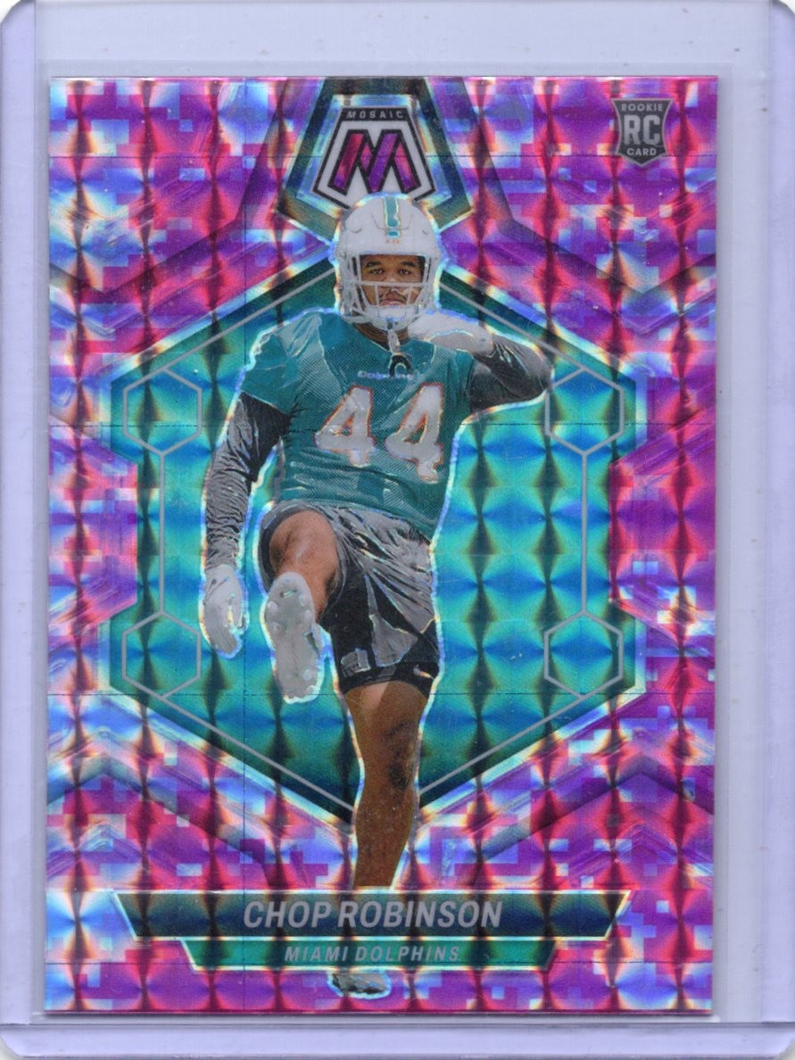 2024 Panini Mosaic - Chop Robinson #321 Camo Pink Mosaic Prizm (RC) Dolphins