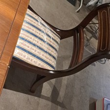 Set of 4 Antique Style Wooden Dining Chairs New seat Cushions Plastic Wrapped