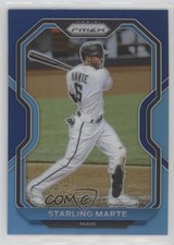 2021 Panini Prizm Tier II Blue & Carolina Blue Prizm Starling Marte #123 0fa7