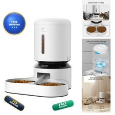 PETLIBRO PLAF103-DT 5L Automatic Pet Feeder with 2 Stainless Bowls, Dual Tray