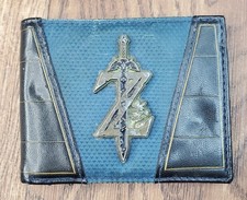 Legend of Zelda Breath of the Wild Cartera Plegable Azul Metal Z Espada Emblema