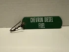 Vintage Chevron Diesel Fuel Pump Tank Badge Porcelain