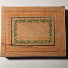 Sugarloaf Products Whispers Wood Mounted Rubber Stamp Picture Frame Border Art