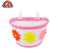 ALTA 12"/16" Basket Three Flowers Pink/White