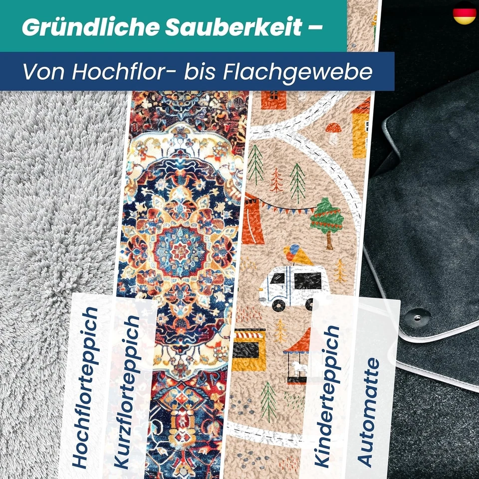 Treufix - Teppichreiniger & Polsterreiniger [Profi SET inkl. Teppichbürste - Bild 4 von 4