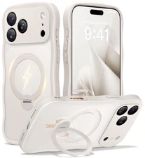 CAPRARO Case for iPhone 17 Pro Max with Magnetic Stand Compatible with MagSafe