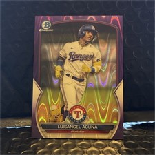 Bowman 2022 Luisangel Acuna Purple Raywave Refractor #BCP-104 /250 Rangers