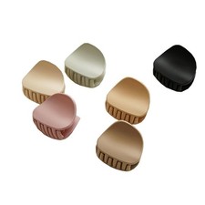 6 Pack Small Hair Claw Clips for Women Girls Matte One Size, Multi-Color