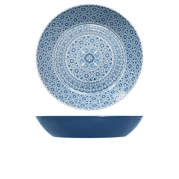 Blue Marrakesh Melamine Bowl For Buffet Events Restaurant 42.5 x 8cm Pack Of 1