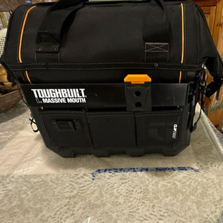 TOUGHBUILT L Massive Mouth Large Tool Bag Black/Orange With Handle